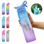 Water Bottle Scrub Bounce Cover Straw Space Cup Sports Water Bottle - Image 10