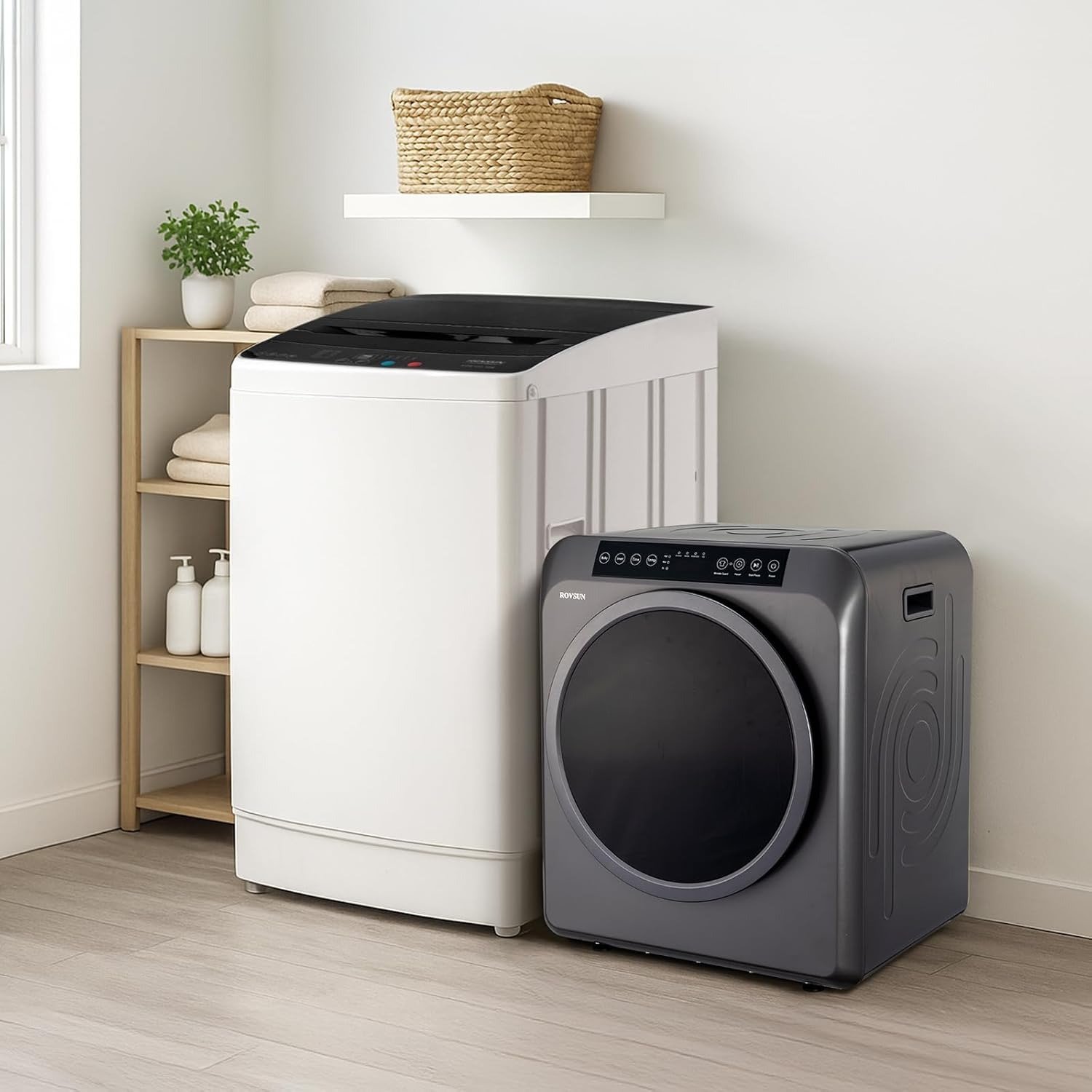 17.8LBS Washing Machine & 1.5CuFt Dryer Combo / Compact Laundry Set with Stainless Steel Tub / Smart Control, Quick Wash/Dry, Noise-Free /Apartment, Dorm, RV, Home Ideal for Small Spaces - Image 18