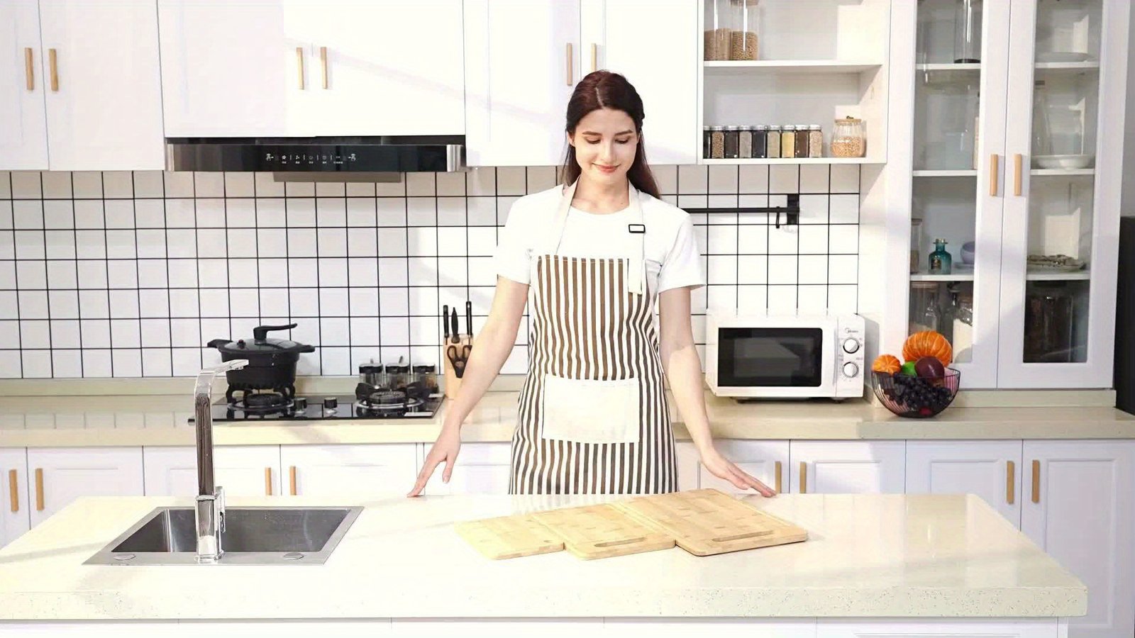 3/1pc Extra Large Kitchen Bamboo Cutting Board Set, Heavy Duty Cutting Board With Juice Grooves, Bamboo Cutting Board Set For Meat, Vegetables, Fruits. Gift For Mother'S Day. Father'S Day. Father Gift. Family And Friends. Essential Kitchen Tools. - Image 12