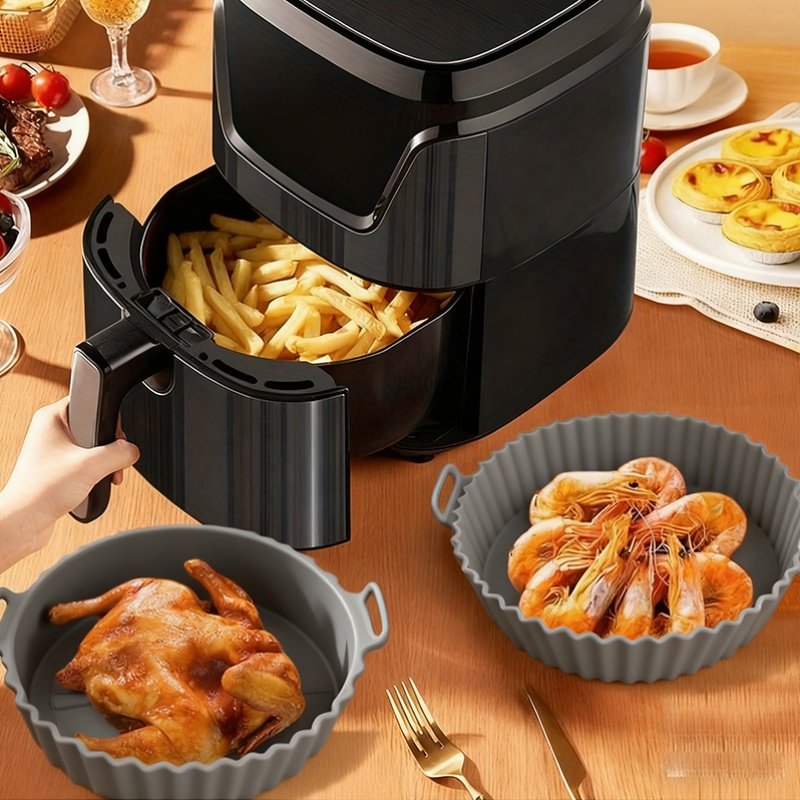 7pcs Baking Set for Air Fryers: Includes 6 Non-Stick Liners in Various Sizes And a 7-Hole Cake Mold with Scalloped Edges, Easy to Clean And Reusable – Ideal for Air Fryers, Ovens, And Microwaves – a Must-Have for Your Kitchen - Image 5