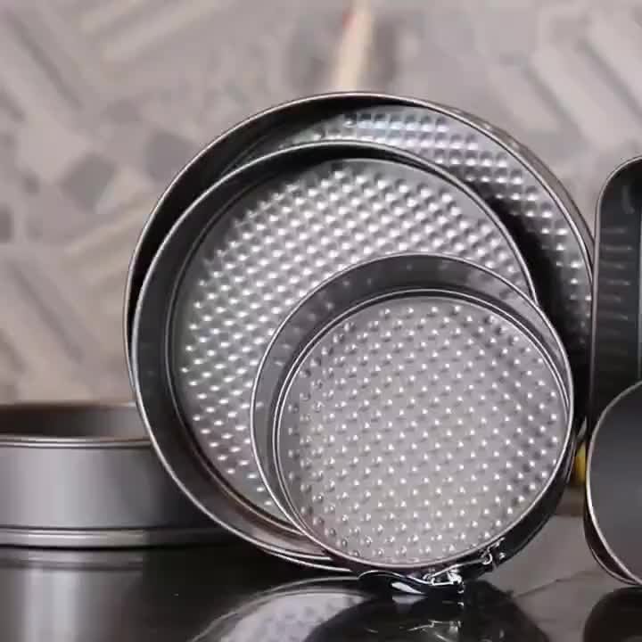 3pcs Square & Round Heart Multi-Size Carbon Steel Removable Bottom Cake Molds, High-Temperature Resistant and Easy to Clean. Suitable for Home Use, and for Holidays Such as Halloween, Christmas, and Valentine's Day - Image 10