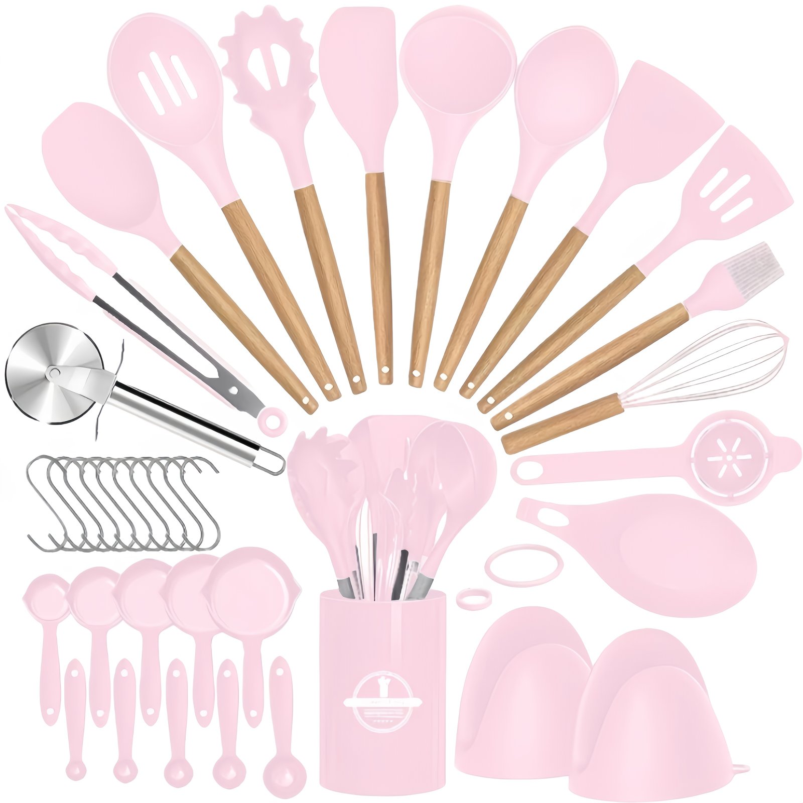 44/ 37pcs Kitchen Cooking Tool Set- 44/ 37pcs Are Super Cost-Effective, Complete, High Temperature Resistant, Non-Stick, Dishwasher Safe, Selected Kitchen Tools, Suitable For Kitchen Enthusiasts And Beginners Best Gifts For Thanksgiving And Christma - Image 17