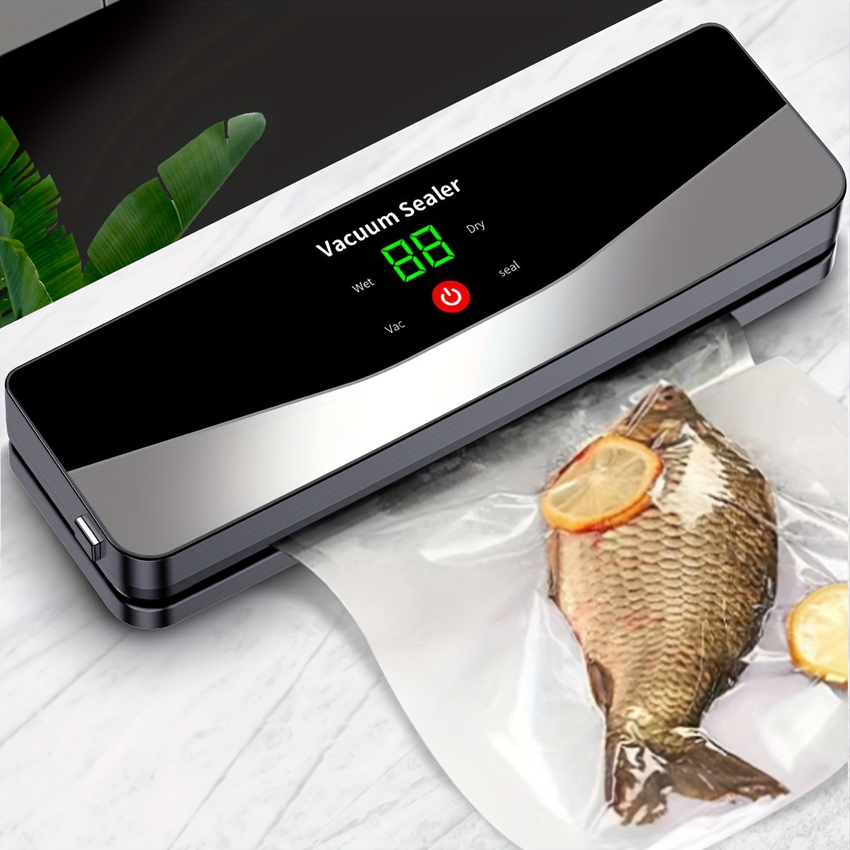 USB Rechargeable Food Vacuum Sealer, Suitable for Indoor Kitchen and Outdoor Travel Camping Use, Suitable for Preserving Food, Snacks, Meat, Fruits and Vegetables - Image 6