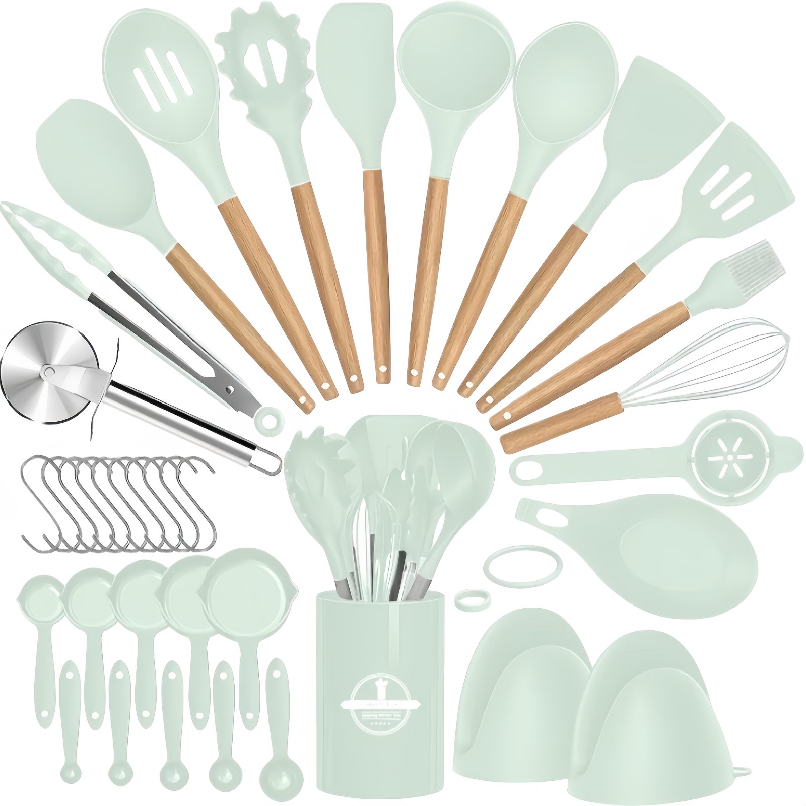 44/ 37pcs Kitchen Cooking Tool Set- 44/ 37pcs Are Super Cost-Effective, Complete, High Temperature Resistant, Non-Stick, Dishwasher Safe, Selected Kitchen Tools, Suitable For Kitchen Enthusiasts And Beginners Best Gifts For Thanksgiving And Christma - Image 13