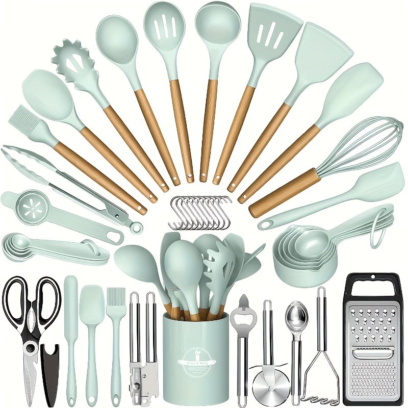 44/ 37pcs Kitchen Cooking Tool Set- 44/ 37pcs Are Super Cost-Effective, Complete, High Temperature Resistant, Non-Stick, Dishwasher Safe, Selected Kitchen Tools, Suitable For Kitchen Enthusiasts And Beginners Best Gifts For Thanksgiving And Christma - Image 11
