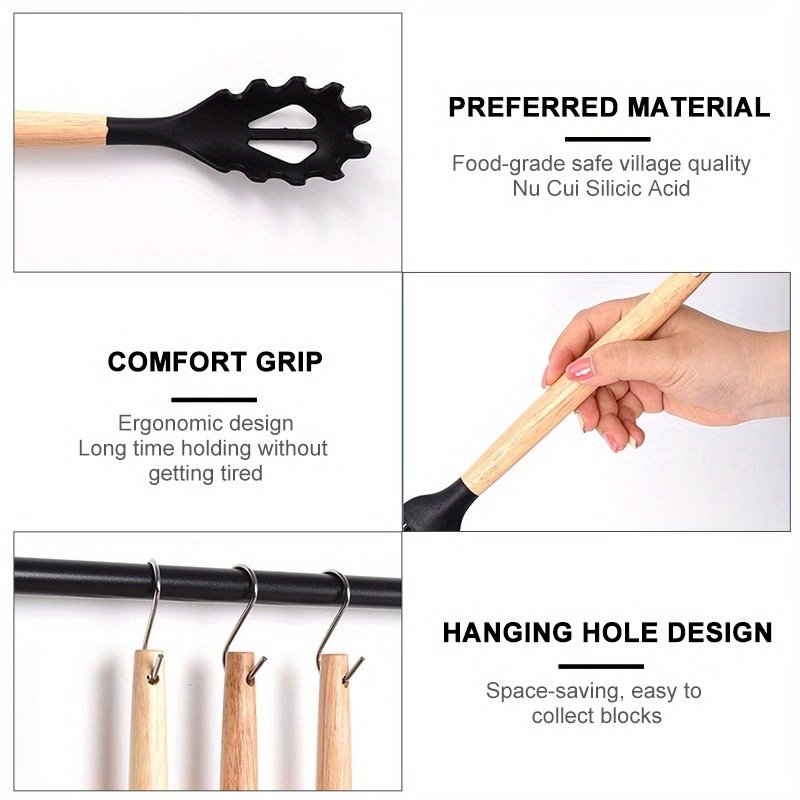 44/ 37pcs Kitchen Cooking Tool Set- 44/ 37pcs Are Super Cost-Effective, Complete, High Temperature Resistant, Non-Stick, Dishwasher Safe, Selected Kitchen Tools, Suitable For Kitchen Enthusiasts And Beginners Best Gifts For Thanksgiving And Christma - Image 8