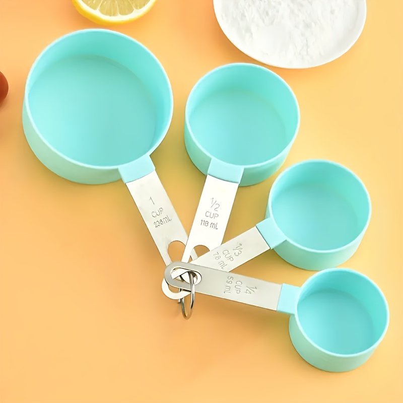 An 8pcs Stainless Steel Measuring Cup And Spoon Set with Handles, Suitable for Dry And Liquid Ingredients, Dishwasher Safe, Essential Kitchen Tools for Cooking And Baking. - Image 5