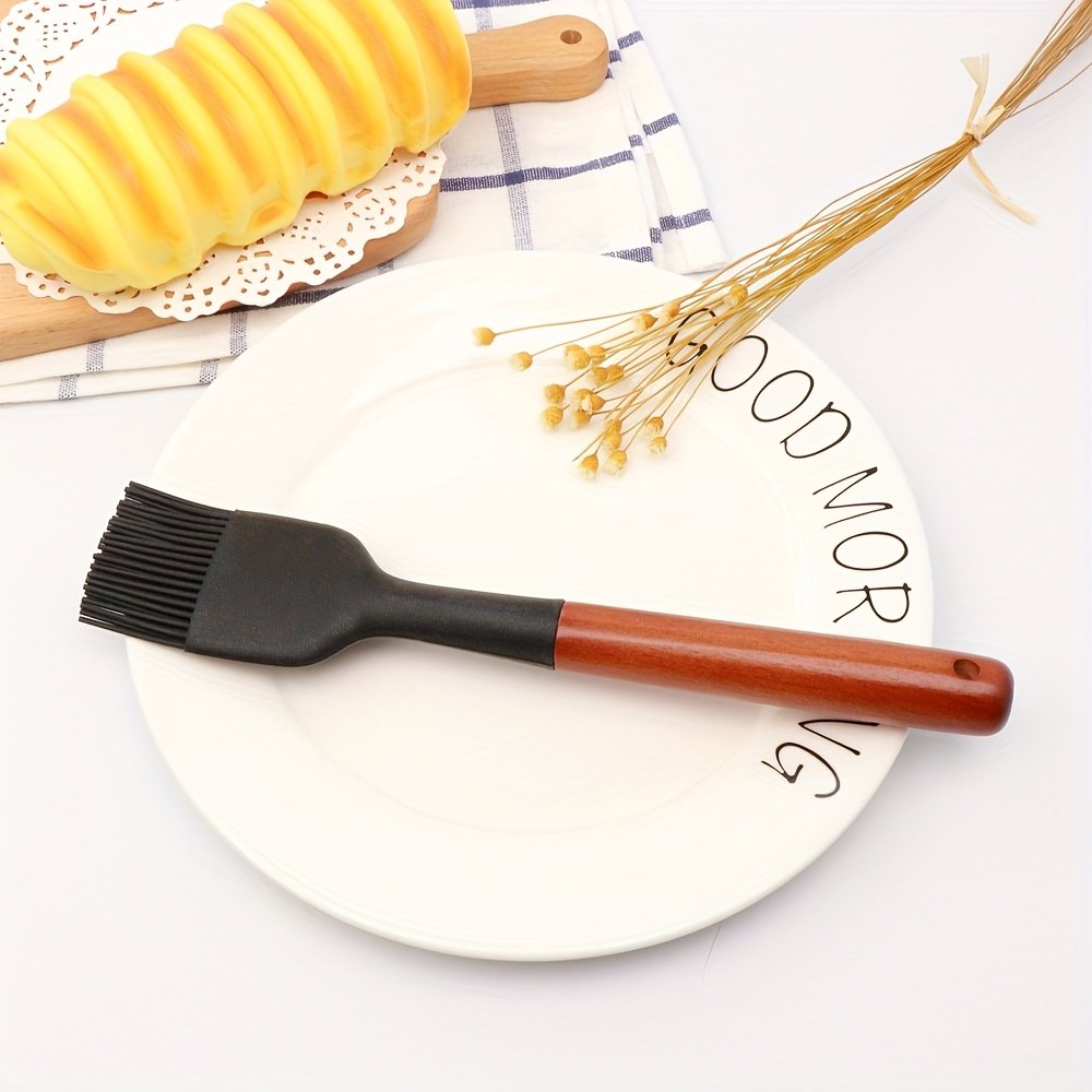 Heat-Resistant Silicone Baking & Grilling Brush with Wood Handle & Hang Hole - Non-Stick Pastry Brush Suitable for Butter, Oil, Sauces - Ideal for Pancakes, Waffles, Cakes, BBQ,, Grill - Cooking Brush (Heatproof) - Image 8