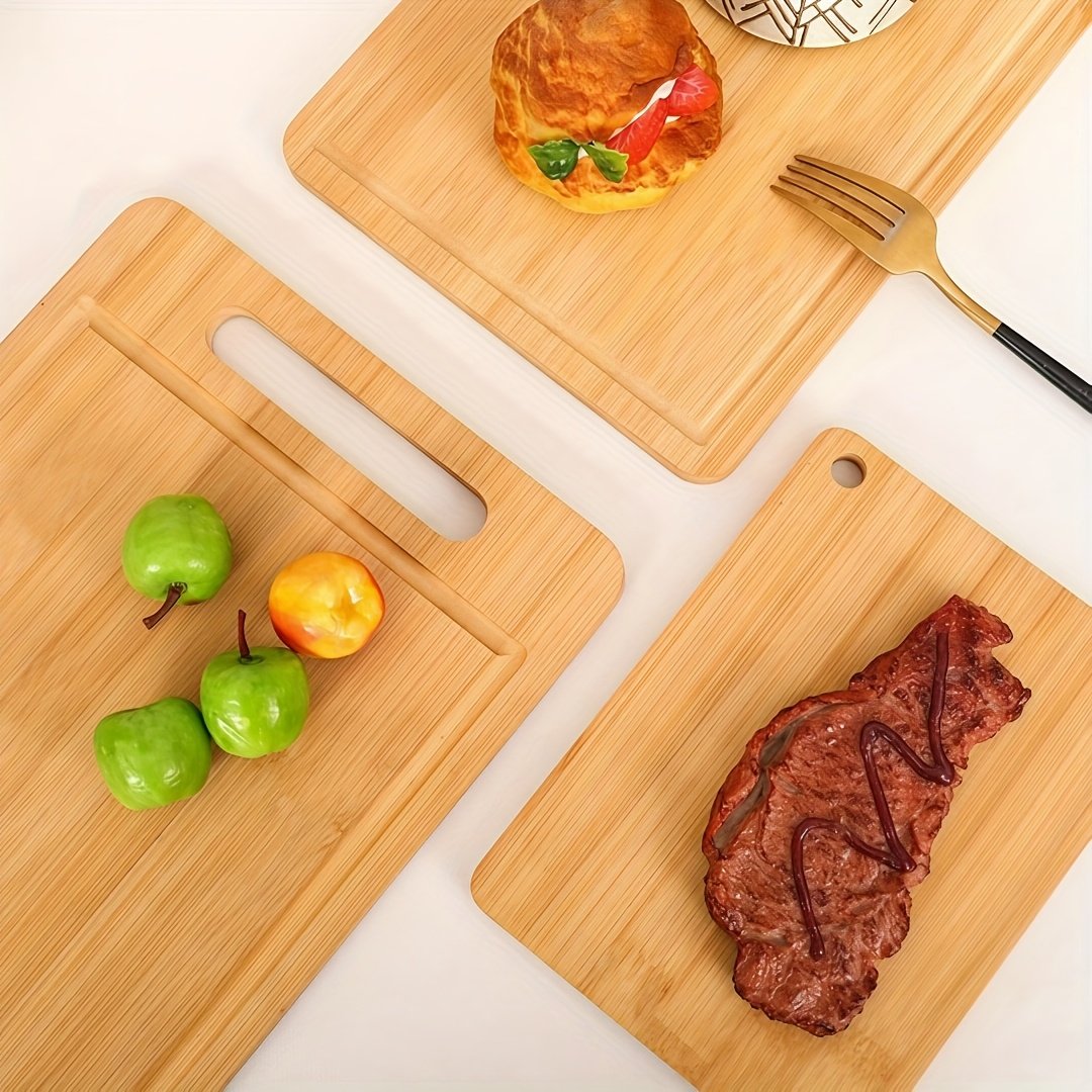 3/1pc Extra Large Kitchen Bamboo Cutting Board Set, Heavy Duty Cutting Board With Juice Grooves, Bamboo Cutting Board Set For Meat, Vegetables, Fruits. Gift For Mother'S Day. Father'S Day. Father Gift. Family And Friends. Essential Kitchen Tools. - Image 5