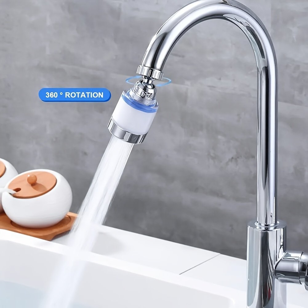 11pcs Water Filter for Sink Faucet - 360° Rotating Swivel Faucet Aerator with Filter, Water Filter Faucet, Faucet Extender for Kitchen Sink, Rotatable Splash-proof Tap Faucet Sprayer Head - Home Water Filtration System, Faucet Attachment - Image 7