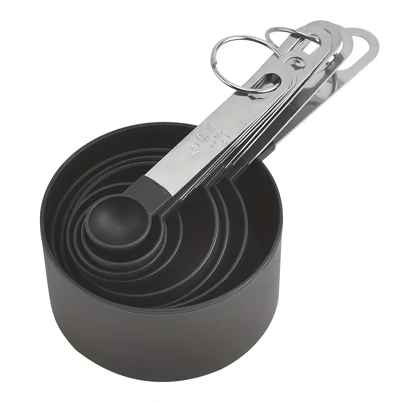 An 8pcs Stainless Steel Measuring Cup And Spoon Set with Handles, Suitable for Dry And Liquid Ingredients, Dishwasher Safe, Essential Kitchen Tools for Cooking And Baking. - Image 9