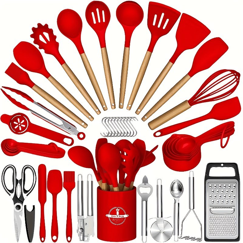 44/ 37pcs Kitchen Cooking Tool Set- 44/ 37pcs Are Super Cost-Effective, Complete, High Temperature Resistant, Non-Stick, Dishwasher Safe, Selected Kitchen Tools, Suitable For Kitchen Enthusiasts And Beginners Best Gifts For Thanksgiving And Christma - Image 18