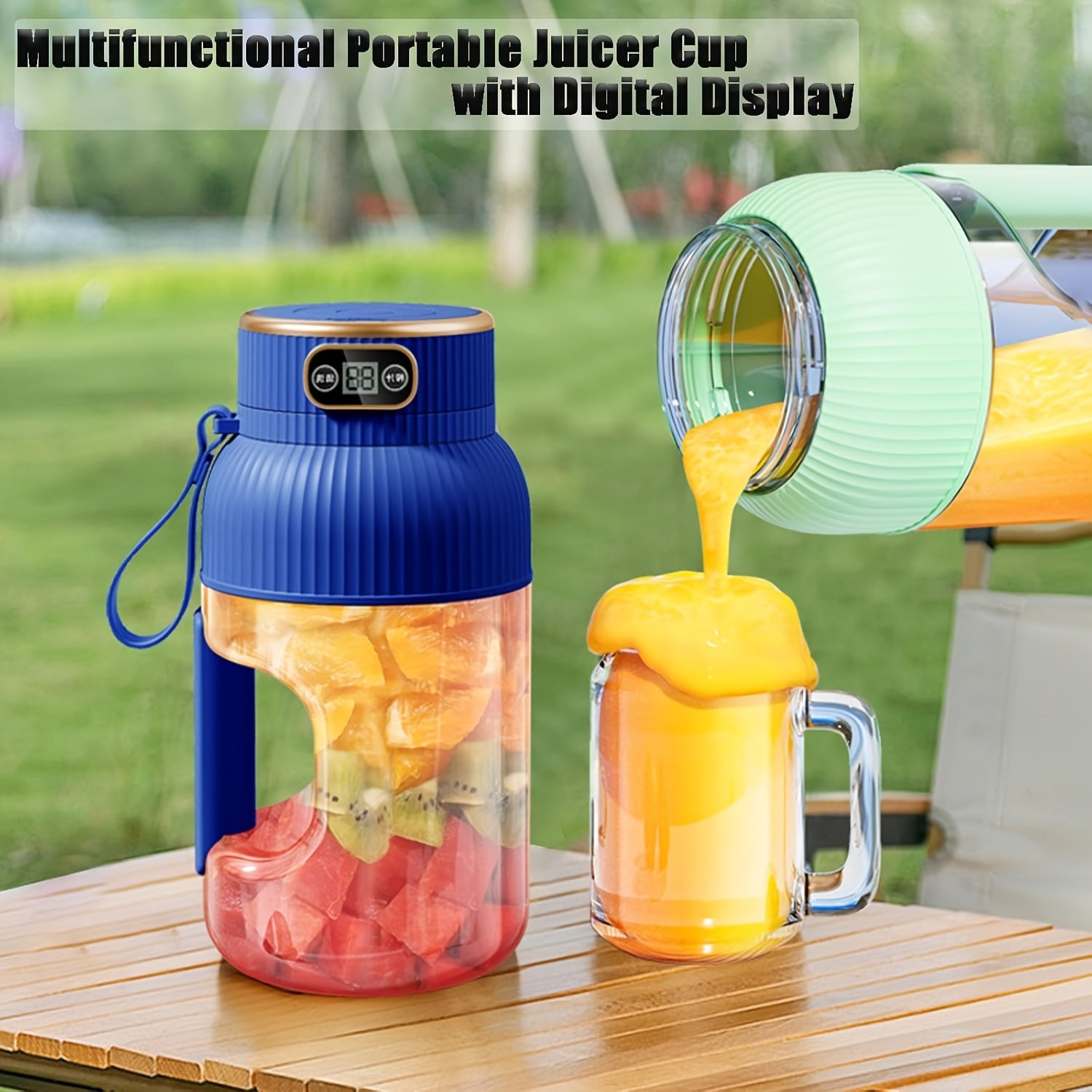 Portable Juicer/10 Blades/Suitable for Vegetables, Fruits, And Smoothies/Multifunctional Blender/Rechargeable/Ideal for Sports, Travel, And Outdoor Use - Image 8