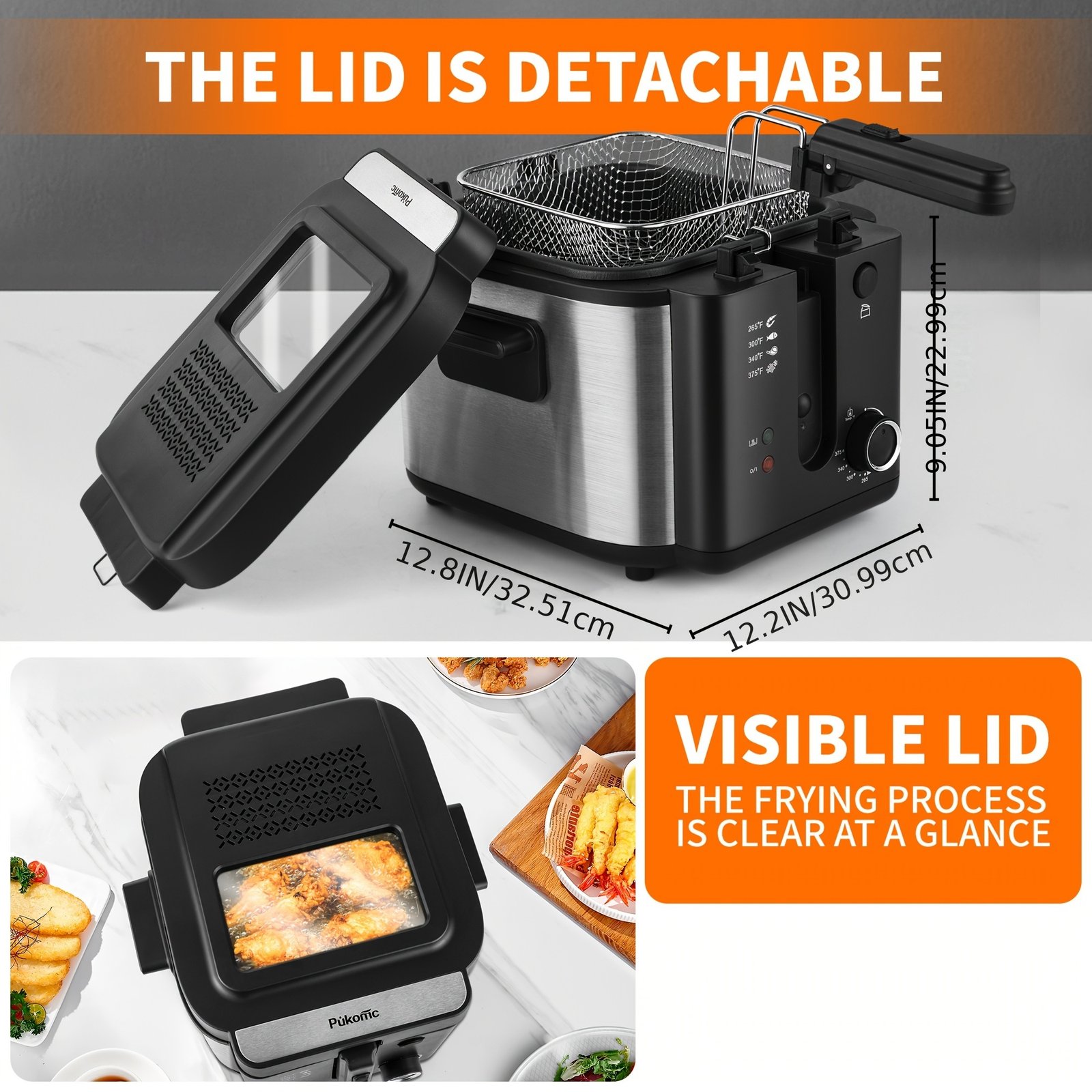 SUSTEAS 1500W Smokeless Fryer | Temperature-controlled, Removable Basket, 84.54oz. Non-stick Liner for Easy Cleaning Father's Day Gifts Are Perfect Gifts And Gift Suggestions for Cooking Lovers - Image 10