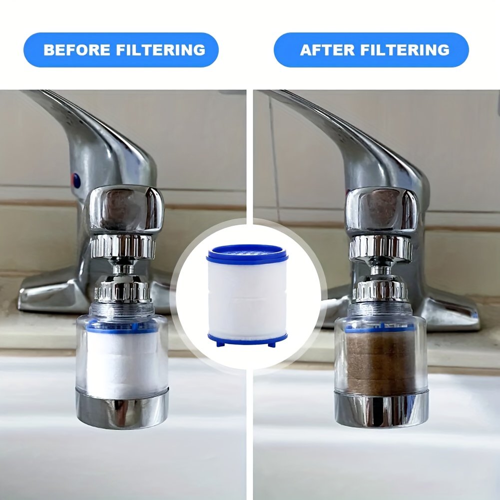 11pcs Water Filter for Sink Faucet - 360° Rotating Swivel Faucet Aerator with Filter, Water Filter Faucet, Faucet Extender for Kitchen Sink, Rotatable Splash-proof Tap Faucet Sprayer Head - Home Water Filtration System, Faucet Attachment - Image 2