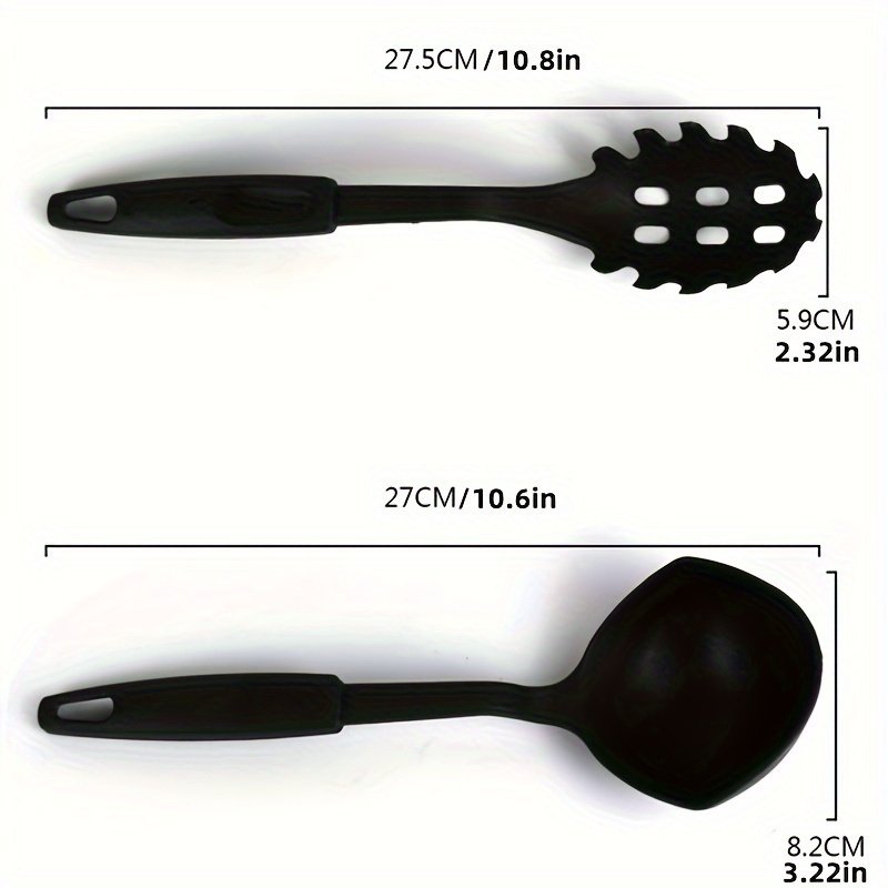 6pcs Heavy-Duty Heat-Resistant PP Camping Cookware Utensil Set with Ladle, Spoon, Slotted Spoon, Spatula, Slotted Turner & Spaghetti Server - Outdoor Cooking Gear for Campfire, RV, Hiking, Backyard BBQs - & Lightweight Suitable for Outdoor Camping - Image 4