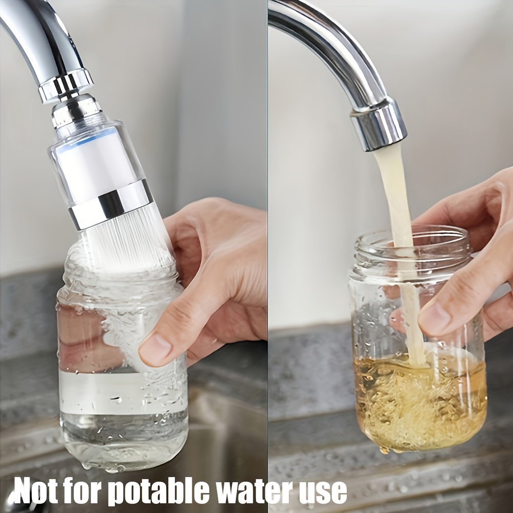 11pcs Water Filter for Sink Faucet - 360° Rotating Swivel Faucet Aerator with Filter, Water Filter Faucet, Faucet Extender for Kitchen Sink, Rotatable Splash-proof Tap Faucet Sprayer Head - Home Water Filtration System, Faucet Attachment - Image 4