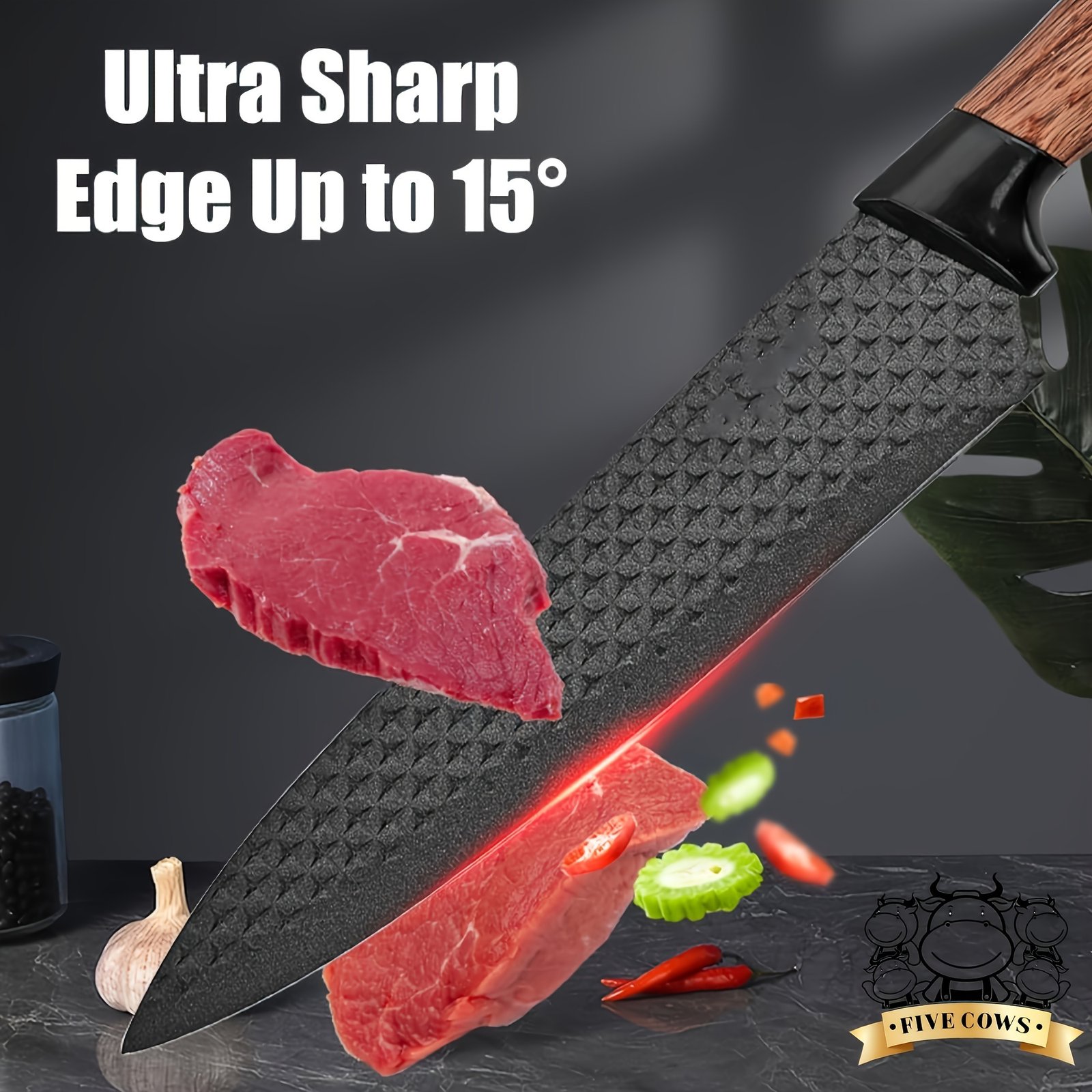 7pcs/6pcs Stainless Steel Kitchen Knife Set- Multi-purpose Knife, Including Watermelon and Fruit Knife, Chicken Bone Scissors- Essential Tools for Home and Restaurant Cooking, Perfect for Kitchen Accessories Gifts, Restaurant Essentials - Image 8