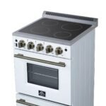 Loiano 24 Inch Freestanding Electric Range in White, Storage Drawer, 4 Elements 6,000W, 2.3 cu.ft., Adjustable Legs FFSEL6069-24WHT - Image 11