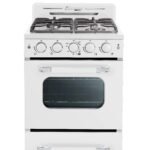 Classic Retro 24" 4 burner 2.9 cu. ft. Freestanding Gas Range with Convection Oven UGP-24CR W