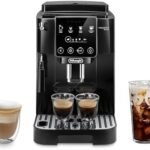 Product Description Discover the one-touch experience of crafting all your favorite espresso drinks from the comfort of your home with the Magnifica Evo Next fully automatic espresso machine. This machine provides a more personalized and user-friendly experience. With 13 one-touch recipes, easily accessible at the touch of a button on an upgraded color display panel, you can enjoy 3 user profiles with personalized settings for all your favorite drinks, right at home. The built-in conical burr grinder and brewing unit deliver only the freshest espresso with a perfect grind, dose, and brew every time, for the richest and most aromatic beverages. De’Longhi’s proprietary LatteCrema™ System is expertly designed to automatically craft lattes, cappuccinos, and more with a long-lasting, silky-smooth foam—with milk or your favorite milk alternatives. And clean-up is simple thanks to our auto-clean function and detachable, dishwasher-safe design. With the Magnifica Evo Next, discover the one-touch experience of all your favorite espresso drinks from the comfort of your home.  Product information Brand	De’Longhi Color	Silver Product Dimensions	17.5″D x 9.5″W x 14″H Special Feature	Adjustable Brew Strength, Adjustable Coffee Length, Auto Shut-Off, LCD Color Screen, My Coffee Function Coffee Maker Type	Espresso Machine Filter Type	Reusable Style	Modern Specific Uses For Product	Americano, Cappuccino, Espresso, Latte, Mocha Recommended Uses For Product	Americano, Cappuccino, Coffee, Espresso, Iced Coffee Included Components	Total Hardness Test, Measuring Scoop, Carbon Active Filter, Cleaning Brush,Milk carafe (hot), Removable Water Spout Operation Mode	Fully Automatic Voltage	120 Volts Model Name	Magnifica Evo Next Number of Items	1 Human Interface Input	Touchscreen Unit Count	1.0 Count Coffee Input Type	Whole Bean Manufacturer	De’Longhi UPC	044387310802 Item Weight	21.2 pounds ASIN	B0DT2SBX2S Item model number	ECAM31080SB About this item 13 one-touch recipes for your favorite drinks including; Latte, Cappuccino, Espresso, Coffee, Americano, & more. Built-in Conical Burr Grinder with 13 settings LatteCrema Hot technology for frothing milk or milk alternatives. The automatic, adjustable system delivers a creamy, rich foam leaving you with the perfect end result. 2.4” TFT color screen, colorful display, and soft-touch buttons allow you to quickly sort through and customize recipes. Personalize and save drink recipes with 3 user profiles.