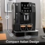 Product Description Discover the one-touch experience of crafting all your favorite espresso drinks from the comfort of your home with the Magnifica Evo Next fully automatic espresso machine. This machine provides a more personalized and user-friendly experience. With 13 one-touch recipes, easily accessible at the touch of a button on an upgraded color display panel, you can enjoy 3 user profiles with personalized settings for all your favorite drinks, right at home. The built-in conical burr grinder and brewing unit deliver only the freshest espresso with a perfect grind, dose, and brew every time, for the richest and most aromatic beverages. De’Longhi’s proprietary LatteCrema™ System is expertly designed to automatically craft lattes, cappuccinos, and more with a long-lasting, silky-smooth foam—with milk or your favorite milk alternatives. And clean-up is simple thanks to our auto-clean function and detachable, dishwasher-safe design. With the Magnifica Evo Next, discover the one-touch experience of all your favorite espresso drinks from the comfort of your home.  Product information Brand	De’Longhi Color	Silver Product Dimensions	17.5″D x 9.5″W x 14″H Special Feature	Adjustable Brew Strength, Adjustable Coffee Length, Auto Shut-Off, LCD Color Screen, My Coffee Function Coffee Maker Type	Espresso Machine Filter Type	Reusable Style	Modern Specific Uses For Product	Americano, Cappuccino, Espresso, Latte, Mocha Recommended Uses For Product	Americano, Cappuccino, Coffee, Espresso, Iced Coffee Included Components	Total Hardness Test, Measuring Scoop, Carbon Active Filter, Cleaning Brush,Milk carafe (hot), Removable Water Spout Operation Mode	Fully Automatic Voltage	120 Volts Model Name	Magnifica Evo Next Number of Items	1 Human Interface Input	Touchscreen Unit Count	1.0 Count Coffee Input Type	Whole Bean Manufacturer	De’Longhi UPC	044387310802 Item Weight	21.2 pounds ASIN	B0DT2SBX2S Item model number	ECAM31080SB About this item 13 one-touch recipes for your favorite drinks including; Latte, Cappuccino, Espresso, Coffee, Americano, & more. Built-in Conical Burr Grinder with 13 settings LatteCrema Hot technology for frothing milk or milk alternatives. The automatic, adjustable system delivers a creamy, rich foam leaving you with the perfect end result. 2.4” TFT color screen, colorful display, and soft-touch buttons allow you to quickly sort through and customize recipes. Personalize and save drink recipes with 3 user profiles. - Image 2