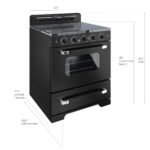 Classic Retro 30" 5 Element 3.9 cu. ft. Freestanding Electric Glass Top - Image 10