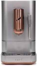 Café Affetto Automatic Espresso Machine + Milk Frother | Built-In & Adjustable Espresso Bean Grinder | One-Touch Brew in 90 Seconds | Steel Silver, 1.2 Liter, (C7CEBBS2RS3) - Image 4