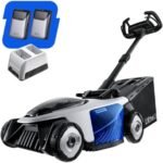 Electric Lawn Mower, Self-propelled Lawn Mower Cordless 40V(2x20V) 18.5" Brushless Mower with Electric Cutting Height Adjustment, Higher Rotation Speed, 2 x 4.0Ah Battery and Rapid Charge Included  Patio, Lawn & Garden - Color : Self-Propelled