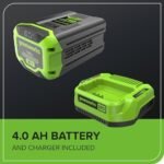Greenworks 60V 17" Brushless Cordless Push Lawn Mower, 2-in-1 Mulching/Bagging, 4.0Ah Battery and 3A Charger(40min Runtime) : Patio, Lawn & Garden - Image 10