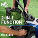 Electric Lawn Mower, Self-propelled Lawn Mower Cordless 40V(2x20V) 18.5" Brushless Mower with Electric Cutting Height Adjustment, Higher Rotation Speed, 2 x 4.0Ah Battery and Rapid Charge Included  Patio, Lawn & Garden - Color : Self-Propelled - Image 8