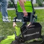 Greenworks 48V (24V x 2) 17" Cordless (Push) Lawn Mower (200+ Compatible Tools), (2) 4.0Ah Batteries and Dual Port Rapid Charger Included  Everything Else - Size : 17" (2 x 4.0Ah) - Image 6