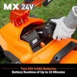 LawnMaster Lawn Mower, Brushless Cordless Lawn Mower 48V MAX 15-inch with 2X24V MAX 4.0Ah Battery and a Dual Charger-CLMF4815E  Patio, Lawn & Garden - Color : 15-inch-New - Image 2