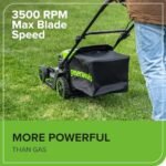 Greenworks 60V 17" Brushless Cordless Push Lawn Mower, 2-in-1 Mulching/Bagging, 4.0Ah Battery and 3A Charger(40min Runtime) : Patio, Lawn & Garden - Image 5