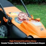 LawnMaster Lawn Mower, Brushless Cordless Lawn Mower 48V MAX 15-inch with 2X24V MAX 4.0Ah Battery and a Dual Charger-CLMF4815E  Patio, Lawn & Garden - Color : 15-inch-New - Image 3