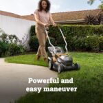 WORX Cordless Lawn Mower, 14'' Electric Mower with Mulching & Bagging, 20V Push Lawn Mower with 6-Position Height Adjustment, 5.0 Ah Battery & Charger Included, WG733.1  Patio, Lawn & Garden - Style : 21" 40V Mower w/(2) 5.0Ah Batteries - Image 2