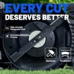 Electric Lawn Mower, Self-propelled Lawn Mower Cordless 40V(2x20V) 18.5" Brushless Mower with Electric Cutting Height Adjustment, Higher Rotation Speed, 2 x 4.0Ah Battery and Rapid Charge Included  Patio, Lawn & Garden - Color : Self-Propelled - Image 9