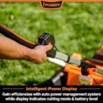 LawnMaster 48V MAX Electric Lawn Mower, 19-inch Brushless Cordless Lawn Mower with 2X24V MAX 4.0Ah Battery and a Dual Charger-CLMF4819A  Patio, Lawn & Garden - Color : 19-Inch-Orange - Image 4