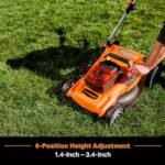 LawnMaster 48V MAX Electric Lawn Mower, 19-inch Brushless Cordless Lawn Mower with 2X24V MAX 4.0Ah Battery and a Dual Charger-CLMF4819A  Patio, Lawn & Garden - Color : 19-Inch-Orange - Image 3
