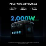 Anker - SOLIX C1000X Gen2 Portable Power Station 2000W (1024 Wh Capacity) - Dark Gray - Image 3