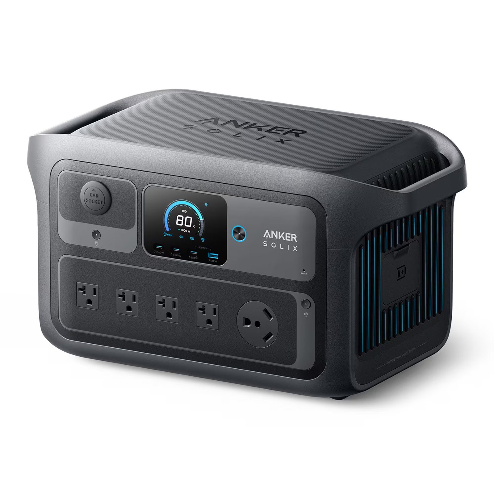 imgi_186_9b99cdb8-7014-4b56-ad56-3dcab75ee713 Anker - SOLIX C1000X Gen2 Portable Power Station 2000W (1024 Wh Capacity) - Dark Gray - Image 1