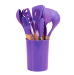 Silicone Kitchen Utensil Set – BPA-free, heat-resistant with wooden handles for cooking and baking - Image 6